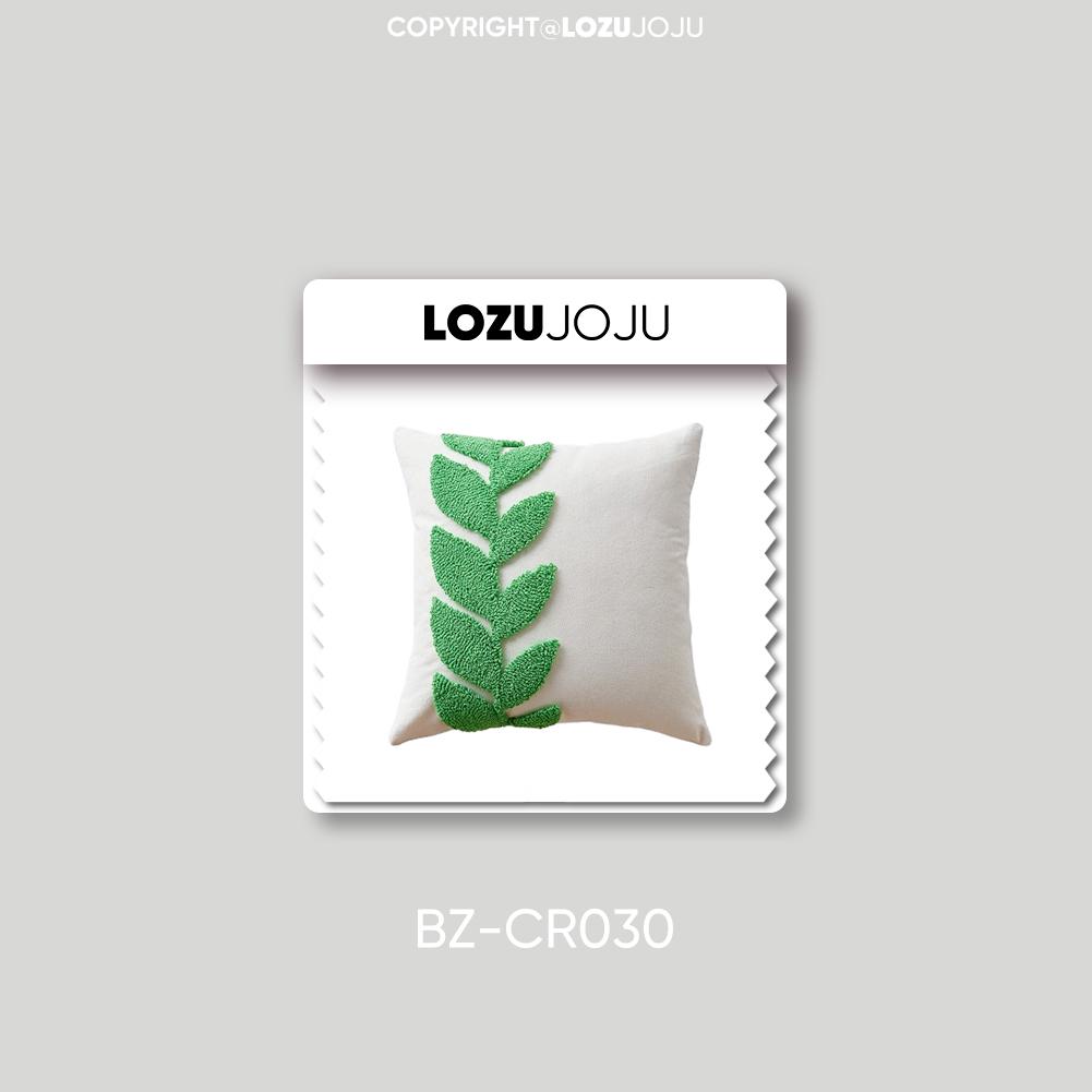 

1PC LOZUJOJU Versatile Floral and Green Leaf Pillowcase 3D Embroidered Cushion Cover for Sofa Living Room Bedroom Home Decor W45cm x L45cm