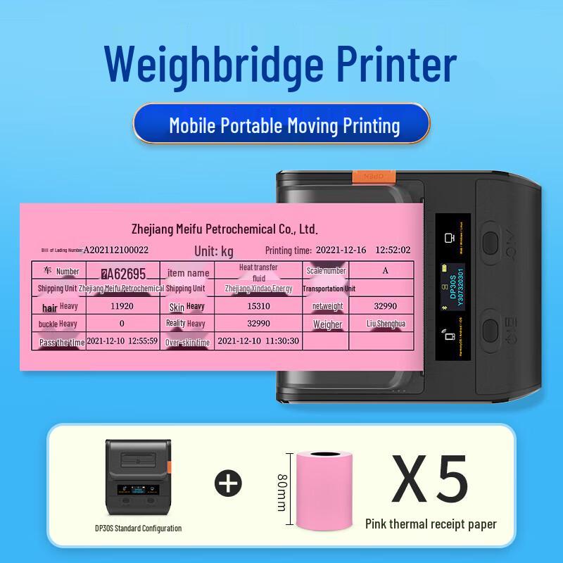 Detong DP30S Portable Custom Receipt Printer CN plug (adapter included)