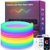 RGBIC Flexible Silicone LED Light Strip 5V Waterproof IP67 Round Reticulate Pattern 360 Degree Neon Glow Smart Rope Light