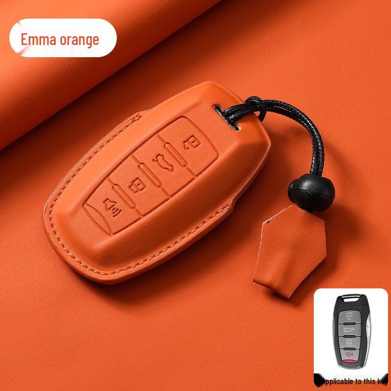 Universal Genuine Leather Key Cover for Great Wall Haval H6, H2M6, Big Dog, Menglong F7