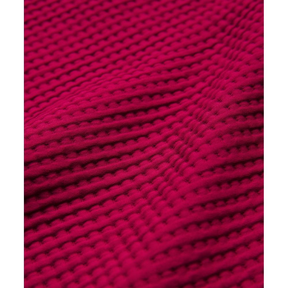 Lululemon Waffle Knit Half Zip Long Sleeve Shirt Berry Rumble