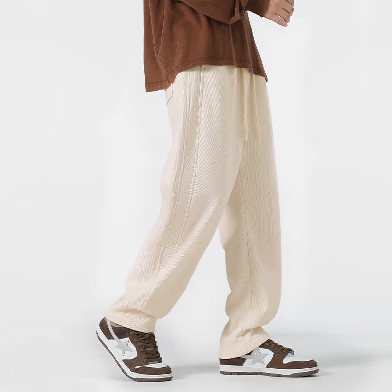 MINISO Men's Fleece-Lined Knitted Jogger Sweatpants