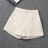 Women's High-Waisted Black A-Line Wide-Leg Slimming Shorts - Spring 2022 Korean Style