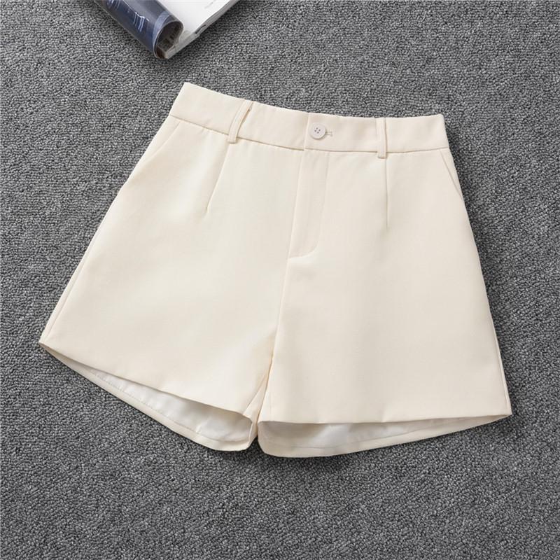 Women's High-Waisted Black A-Line Wide-Leg Slimming Shorts - Spring 2022 Korean Style