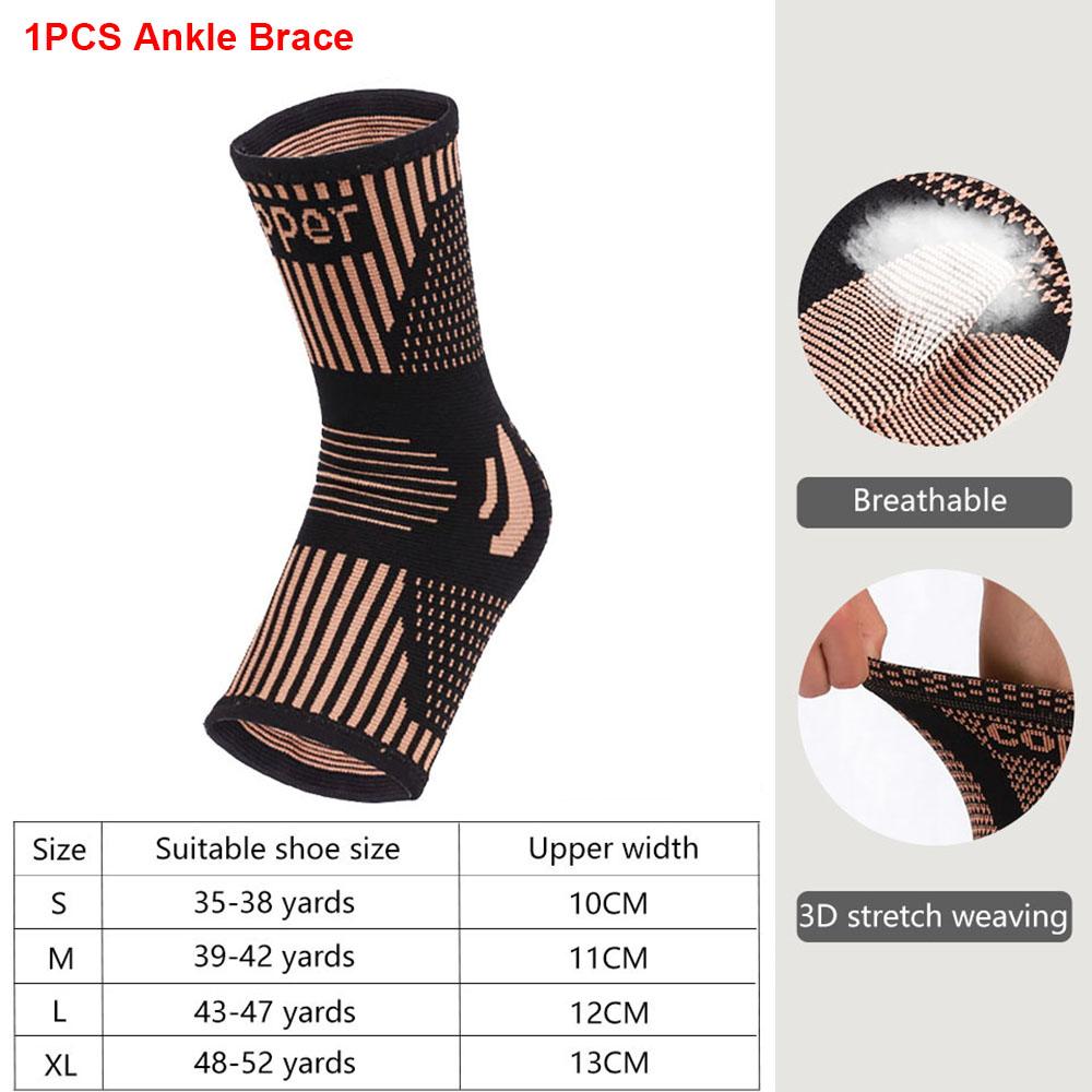 

1 шт. медная наколенник для поддержки колена, облегчение боли в суставах, компрессионный наколенник для спорта, фитнеса, тренировок, бега S