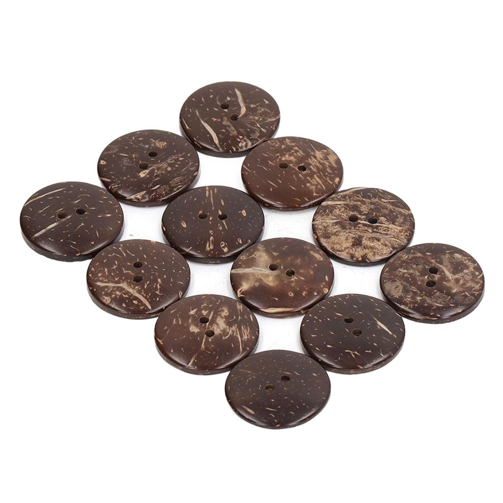 50pcs Wooden Buttons Round Coconut Texture Double Hole Composite Wood 25mm DIY Sewing Buttons for