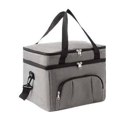 ZISIZ Outdoor Double Layer Insulated Picnic Lunch Bag