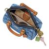 Coach Rowan 18 Classico Logo Tela Chiusura Superiore con Zip Tracolla Staccabile Borsa Boston Borse da Donna Indaco CDQ36-IMTYV