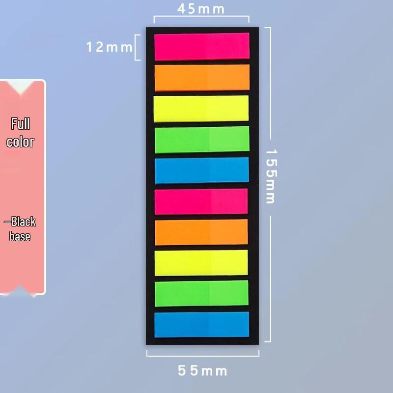 Transparent Sticky Note Strips: Fluorescent Color Arrows, Strong Adhesive, Reusable Index Stickers