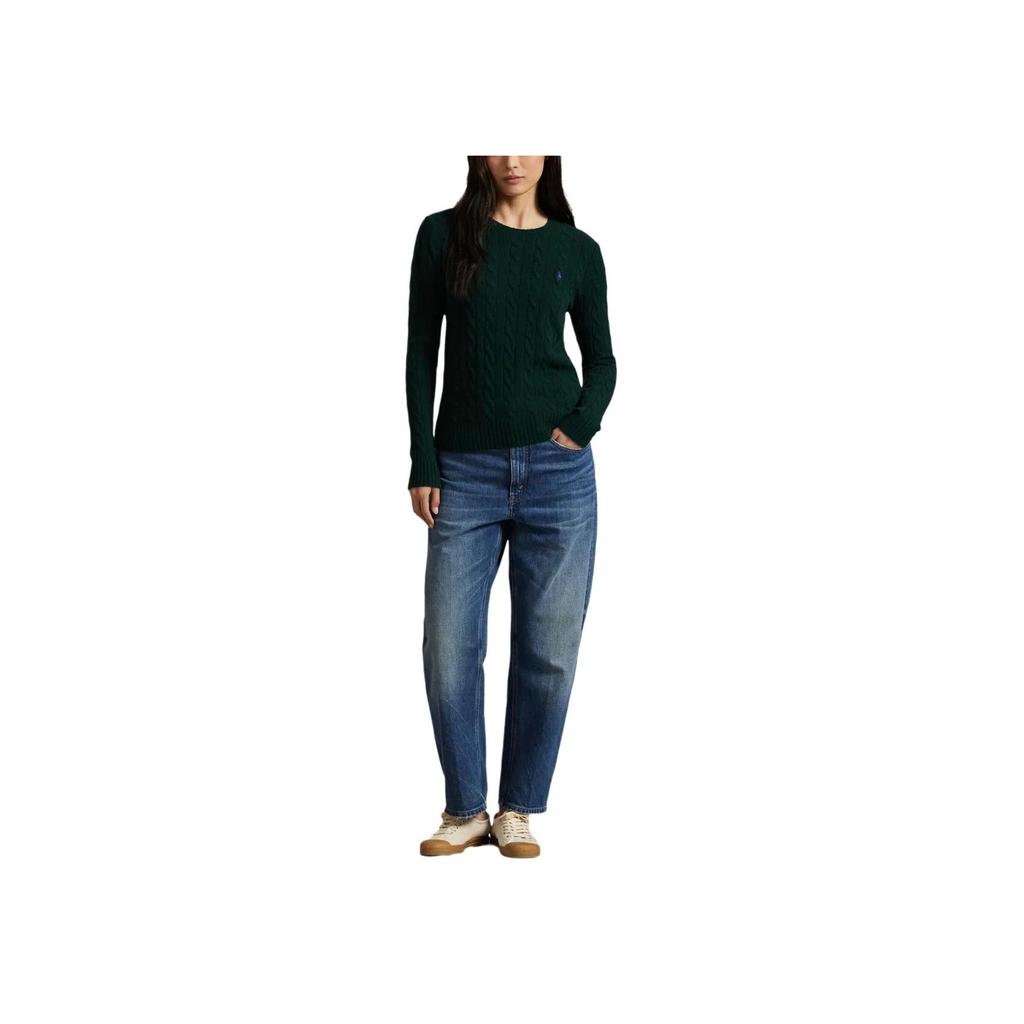 Polo Ralph Lauren Cable Knit Logo Embroidered Crew Neck Sweater Women sweater 211971865-009