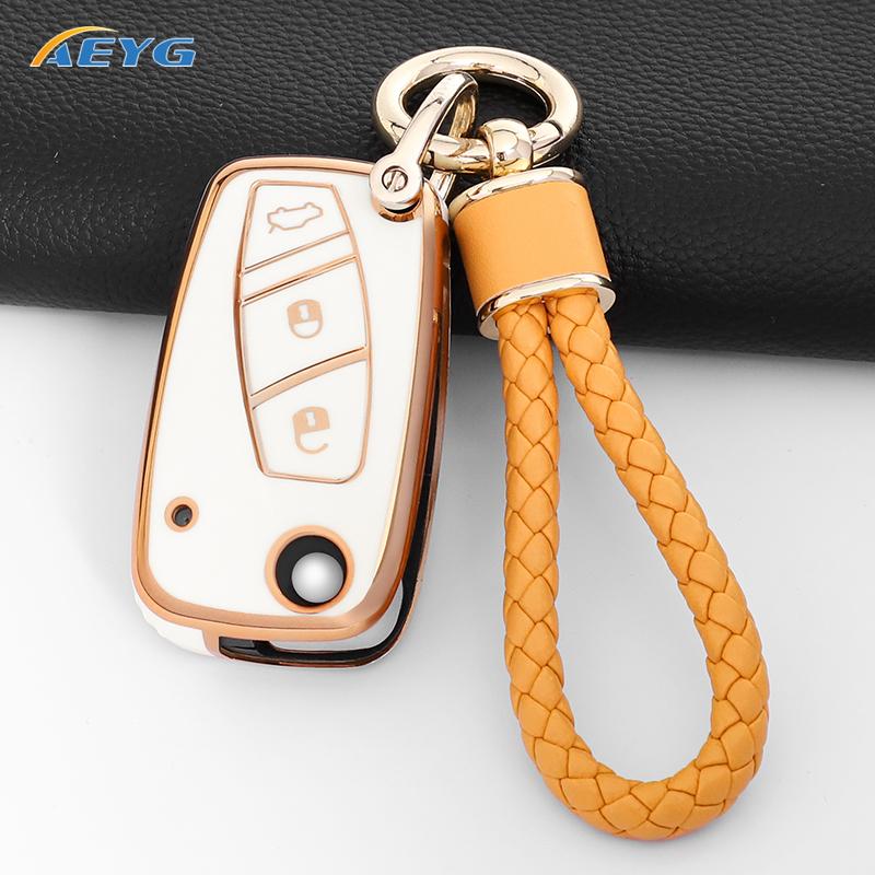 TPU Car Remote Key Case Cover For For Fiat 500 Panda Stilo Punto Doblo Grande Bravo 500 Ducato Minibus Key Chain Accessories