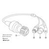 Surveillance Camera Multi-Port Adapter Cable