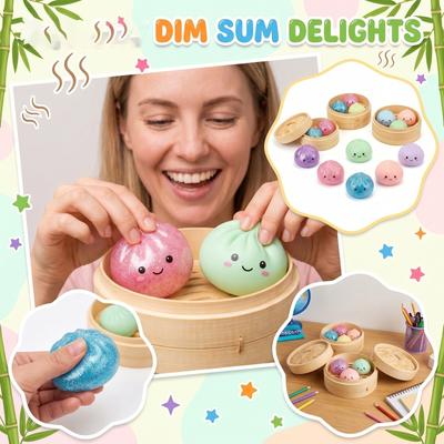 Realistic Giant Steamed Bun, A Toy With A Steamer, A Slow- Dough Ball Designed For Stress Relief.Glitter Dumpling 10ml