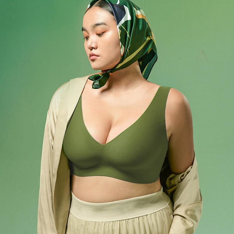 Biustonosz damski 2PCS Plus Size Sexy biustonosze bezszwowe biustonosze bez fiszbin miękka bielizna damska intymna bielizna damska duży biustonosz L-5XL