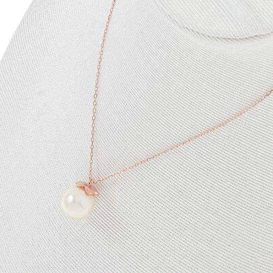 June Birthstone Akoya Pearl K10 Pink Gold Necklace [Bloom] 0452-1128-0018-0000
