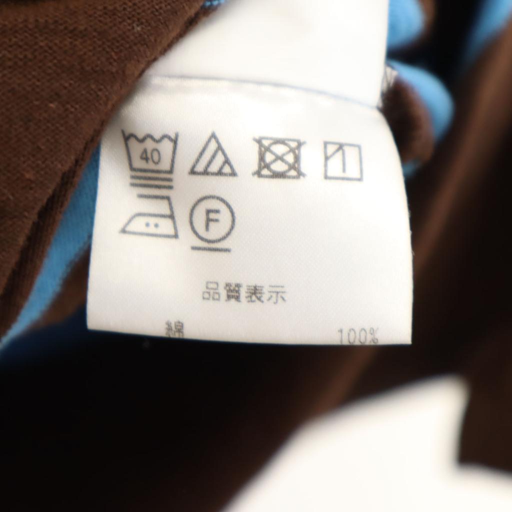 Le Minor Made In France Border Long Sleeve Tunic 1 Brown X Blue One Piece Women Used