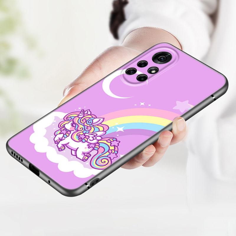 Cute Cartoon Unicorn Phone Case For Huawei Honor 60 50 SE 30S Mate 30 20 10 Lite 40 Nova 9 8 Pro Y60 8i 7i 7SE 5T Premium