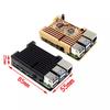 Pi 4 3 B 3B Plus Aluminum Case with Dual Cooling Fan Metal Shell Enclosure for RPI Raspberry Pi 4 3 Model