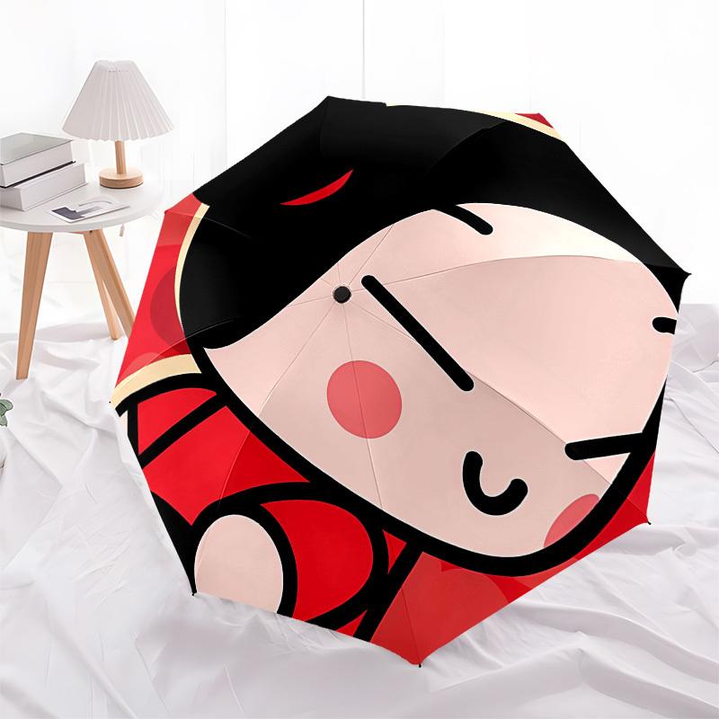 Pucca Automatic Opening and Closing, 8 Rib Structure Portable Umbrella, Suitable for Men and Women In All Seasons Perfect Gift for Holidays