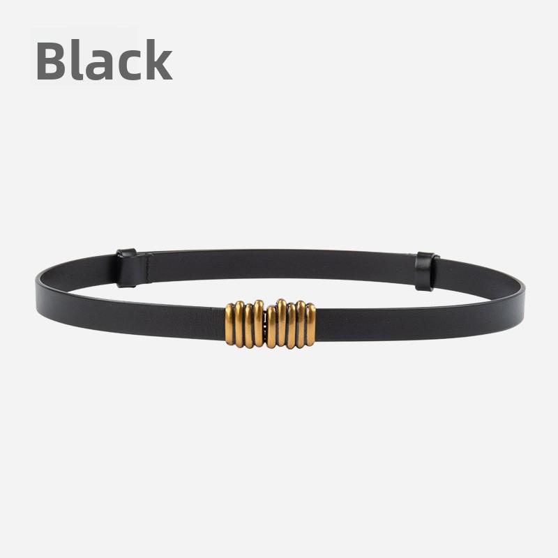 Top grain leather women s belt - cowhide belt for dresses, coats, and outerwear