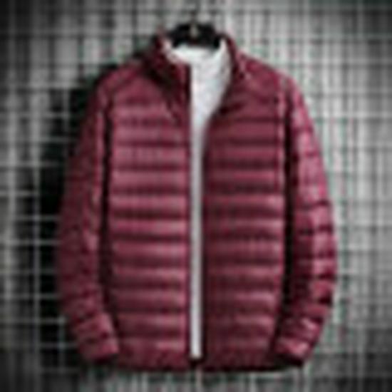 Men's Lightweight Down Jacket 2024: New Style, Portable, Versatile, Large Size, Solid Color for Autumn/Winter.