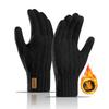 Winter Knit Gloves Warm and Fleece Instantly Warms Smartphone Deeply Thick Knit Ergonomic Suitable for Unisex Free [HORADON] Men's - Cozy, Lined, 5°C,