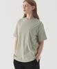 PIANER Basic Slit Short Sleeve T-Shirt (Light Khaki)