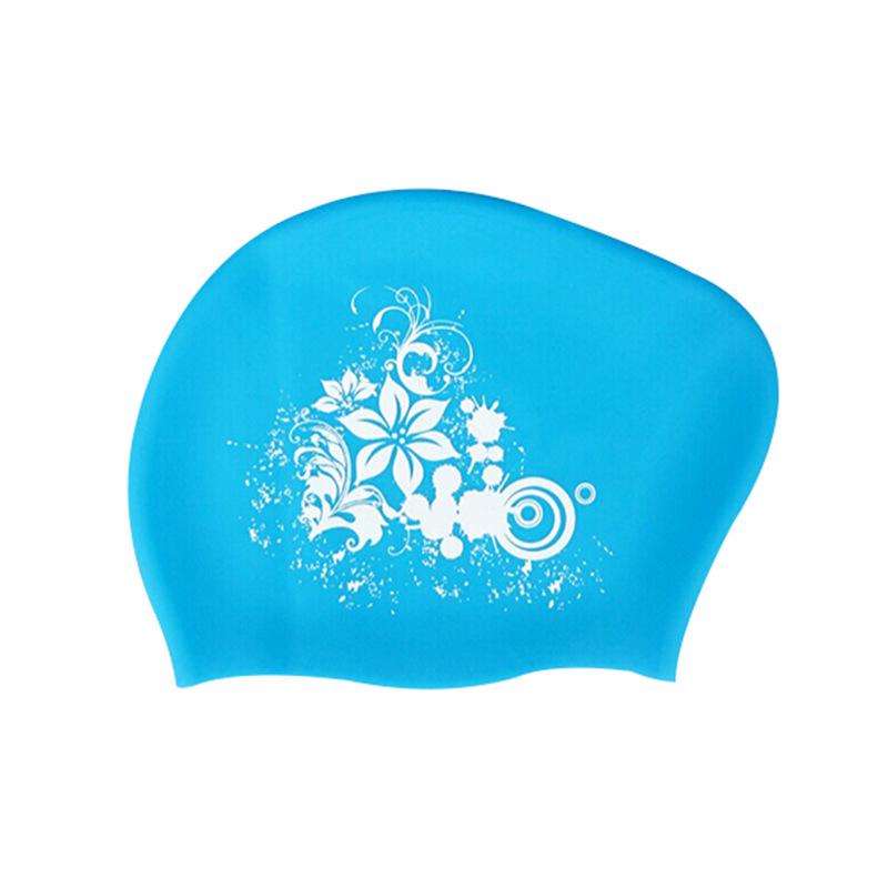 

SC9000 Women s Long Hair Silicone Swim Cap with Ear Protection