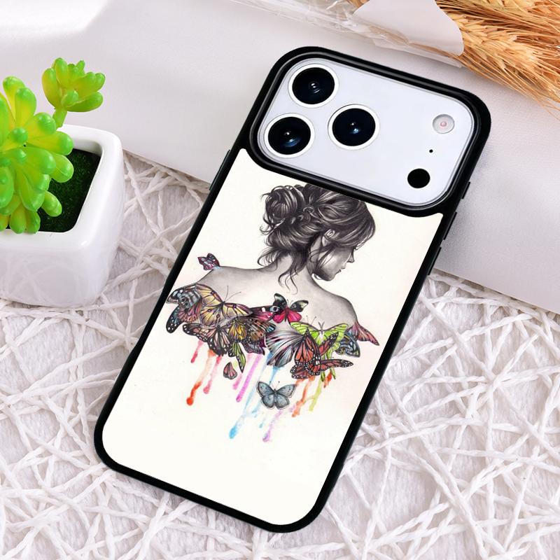 

Beautiful Butterfly Nature Wildlife Soft Phone Case for iPhone 17 Air 16 15 11 12 14 13 Pro Max Shockproof Cover iPhone 15 Pro