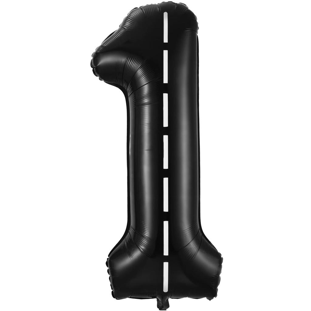 40 Inch Race Car Black Number 0-9 Birthday Party Balloons Boys 0th Birthday Party Race Car Theme Party Decorations Supplies