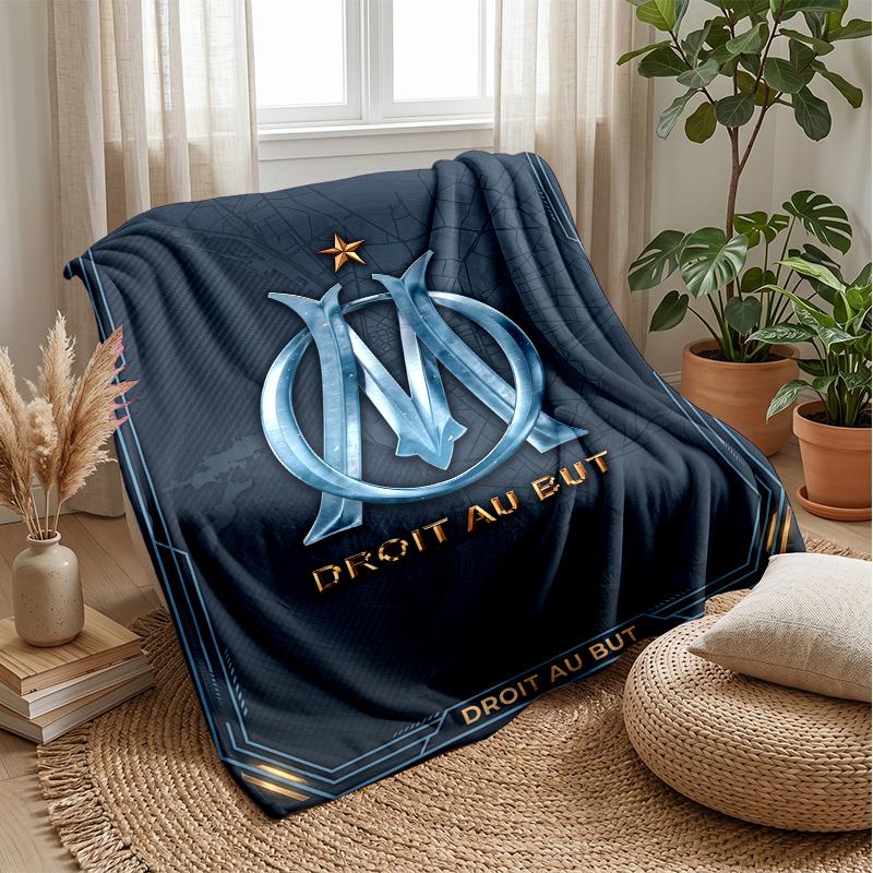 Olympique Lyonnais FC Soft Flannel Fleece Blanket Lightweight Cozy Warm Throw Blanket For Sofa Bed Home Decor