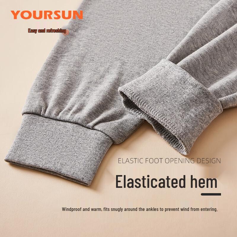 Yier Shuang Men's 100% Cotton Antibacterial Thermal Long Johns (2-Pack)