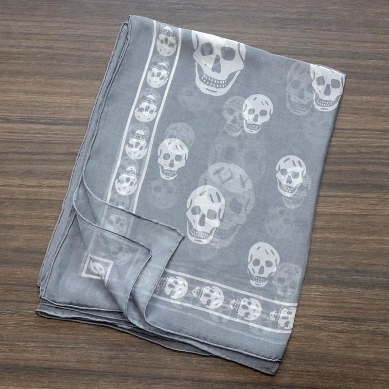 140*140Cm Real Silk Square Scarf For Women Classical Skull Printed  Silk Scarves Summer Ladies Fashion Light Headscarf