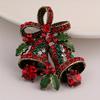 Christmas Suit Pin, Creative Gift Bow High-end Corsage, Retro Bell Christmas Brooch Wish