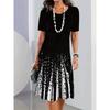 Summer Women's Short Sleeve Dress Plus Size Women's Loose Short Dress Casual 3d Printed Fashion Party Dresses Top