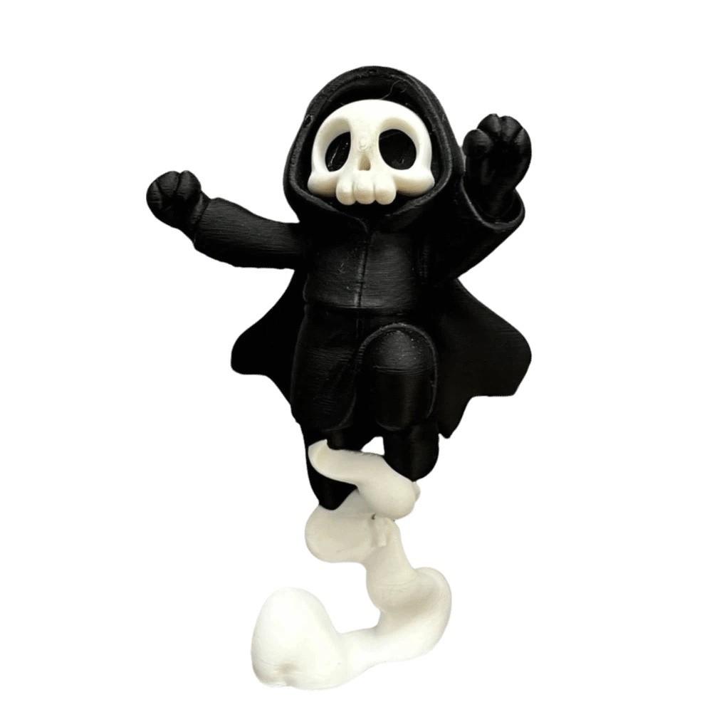 Cute Grim Reaper Toy PLA Halloween Miniature Ghost Desk Statue 3D Printed Doll Bookshelf