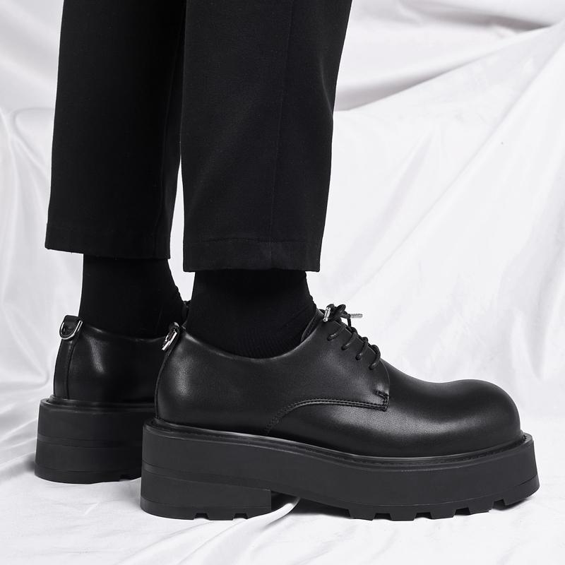 Fashion Derby Men's Thick Soled Shoes Fashion Designer's Minimalist Style Outdoor Leisure Business Party Office Street Walking Shoes