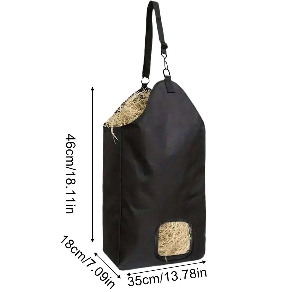 Horse Hay Bag Equestrian Feeding Net Oxford Cloth Large Capacity Hay Bag for Goat Equestrian Stallcorral Hay Bag