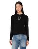 MOSCHINO Laurel Crown Wool Blend Knit Black