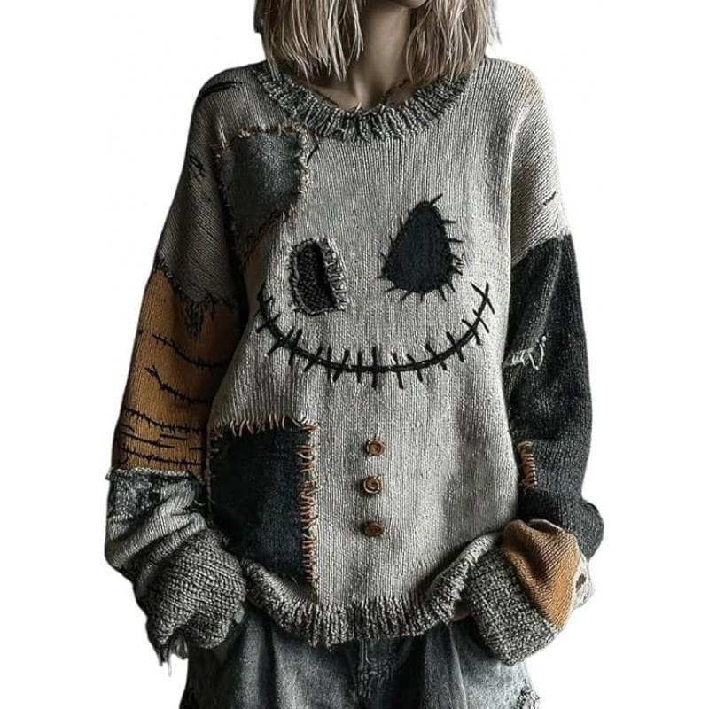 2025 Unisex 3D Print Thick Knit Striped Sweatshirt