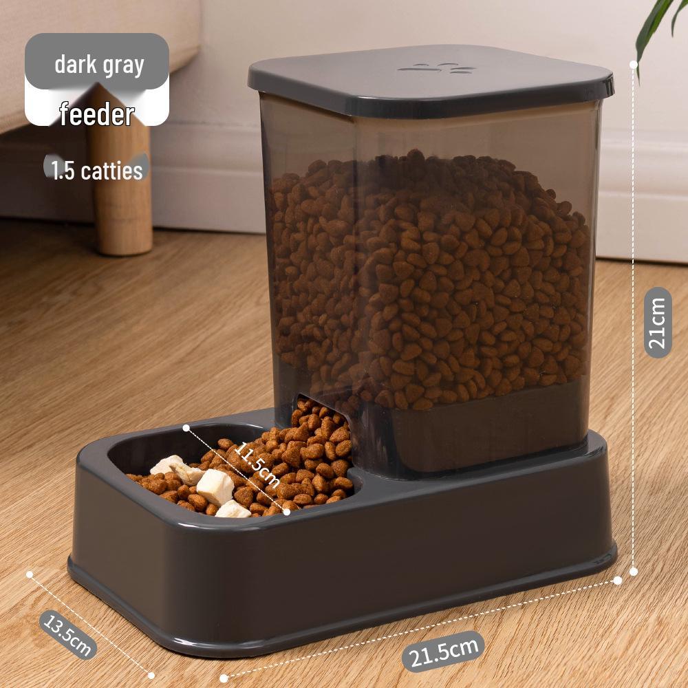 Automatic Double Bowl Pet Feeder: Anti-Spill Cat & Dog Food and Water Bowl Set