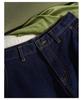 Women's Dark Blue High Waist Wide Leg Jeans - Retro Washed Floor-Length Cotton Pants for Autumn