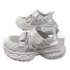 Thick-soled hollowed-out breathable mesh dad shoes women's summer new leather versatile sports lazy bag head sandals