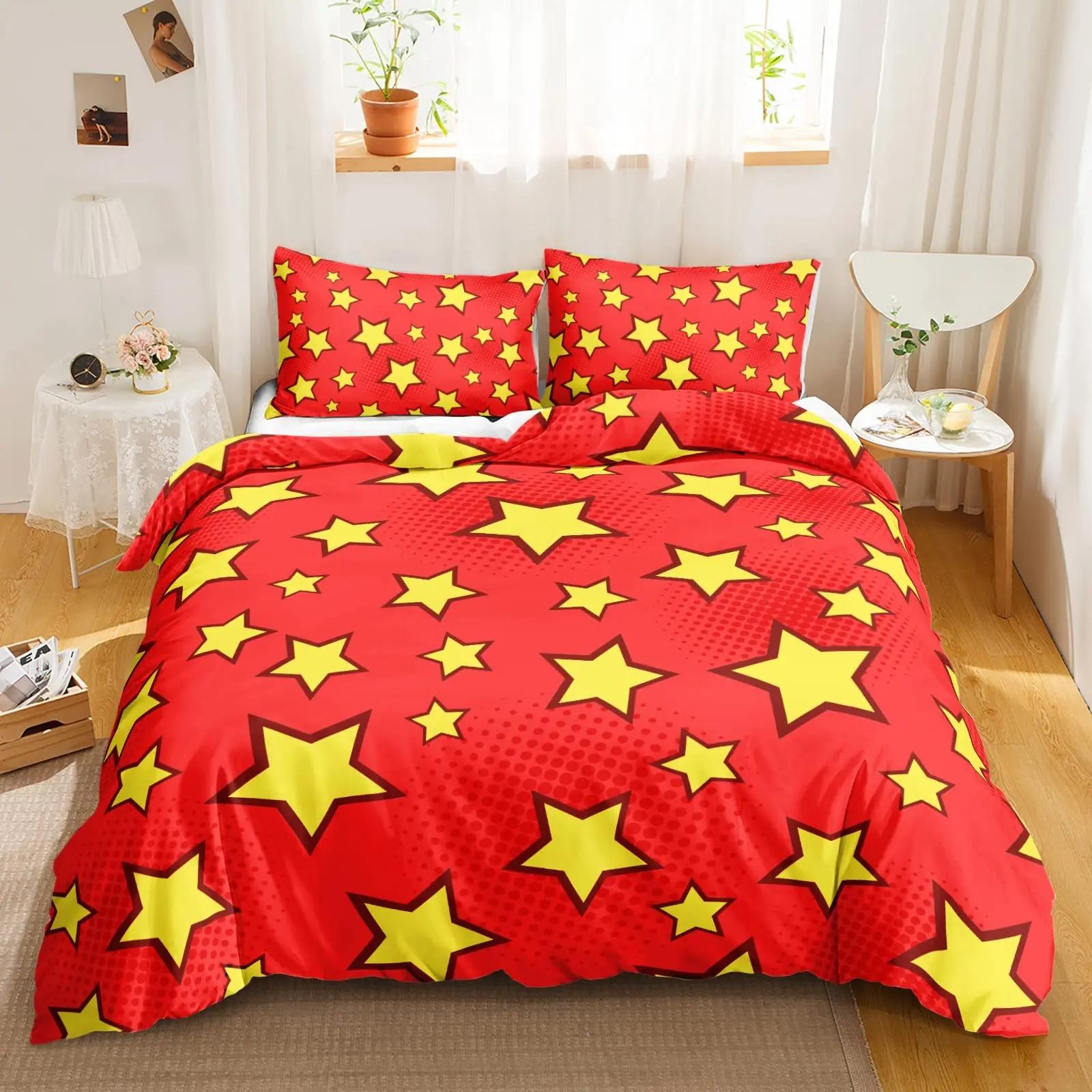 

Star Printed Queen Size Bedding Set Galaxy Duvet Cover Ultra Soft Polyester Fantasy Universe Comforter for Boys EU single(135x200cm)