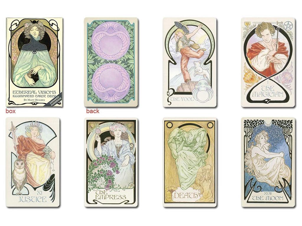 Nichiyu Tarot Waite Fortune Telling Visions Illuminated Includes Japanese Booklet and Delicate Cards, 80-Card Set, Edition, [Authentic] [Ethereal