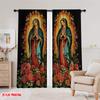 2D flat printing 2pcs Drapes Divine Floral Protecting Privacy Holiday Decorations Perfect for Holiday Celebrations
