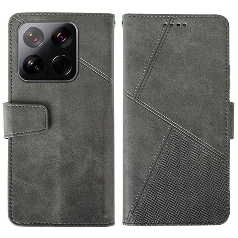 IDEWEI For Xiaomi 15 Case Leather Wallet Phone Cover Stand Calf Texture