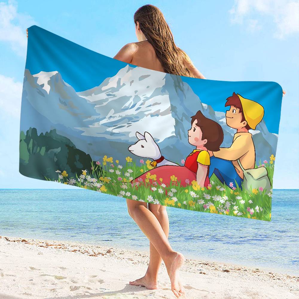 Heidi Cartoon Badetuch Mikrofaser Weich Wasserabsorbierend Atmungsaktiv Für Mädchen Kinder Dekorative Cartoon Strandtuch Cotton 30x60cm
