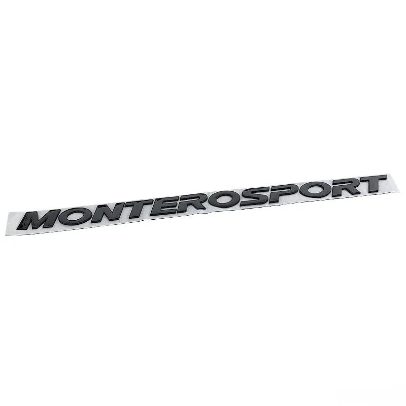 3D Chromowane Czarne Wypukłe Litery Tylna Klapa Bagażnika Emblemat Odznaka Naklejka dla Mitsubishi MONTERO SPORT Akcesoria Samochodowe