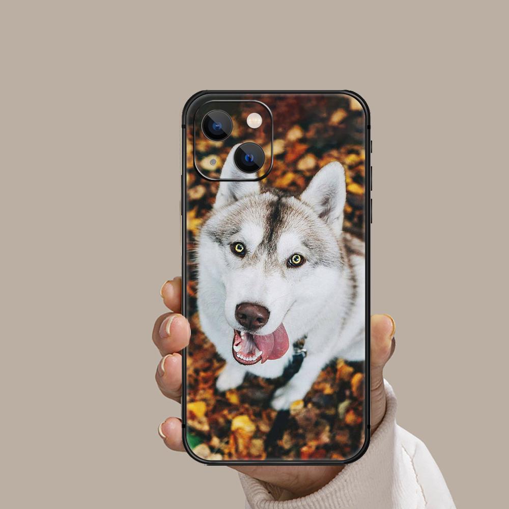 Siberian Husky Cute Dog Phone Case For Iphone Xiaomi Mi Redmi Samsung Galaxy Note S 9 10 11 12 13 22 Pro Max Plus Uitra Black TPU Soft Mini